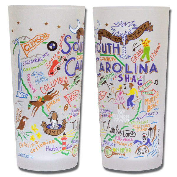 South Carolina Drinking Glass