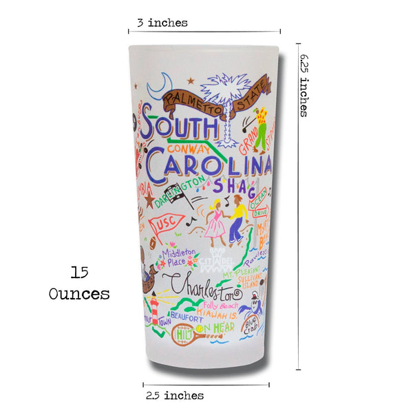 South Carolina Drinking Glass
