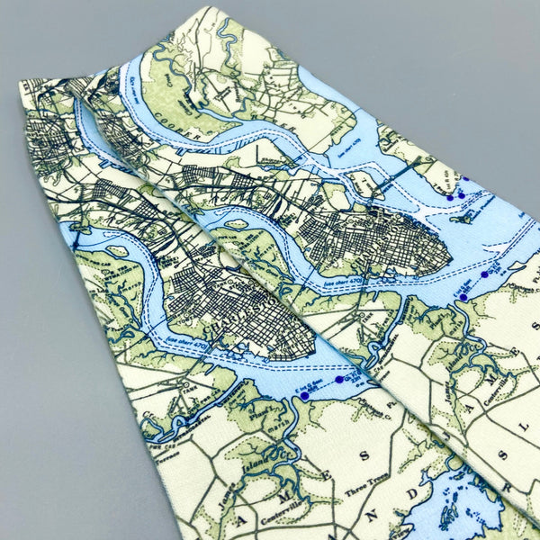 Charleston Nautical Map Socks