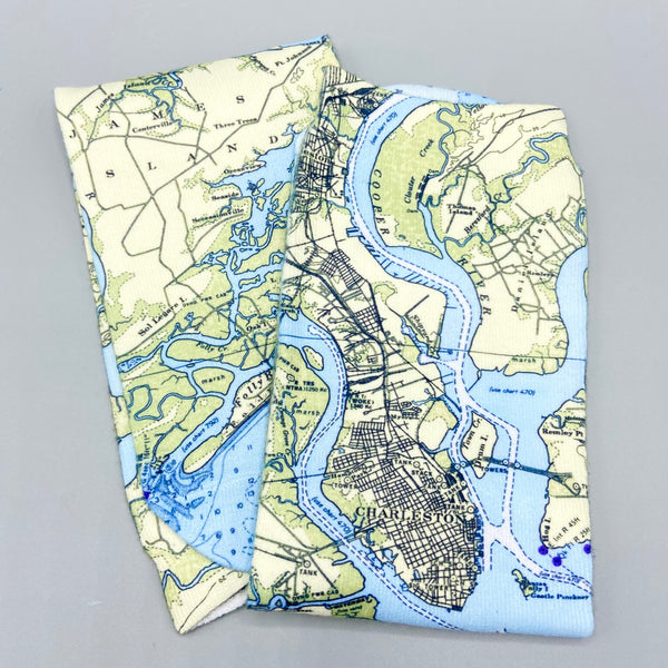 Charleston Nautical Map Socks