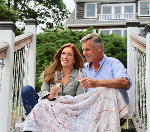 Charleston Nautical Map Throw