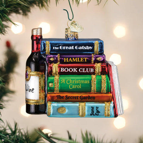 Book Club Glass Ornament