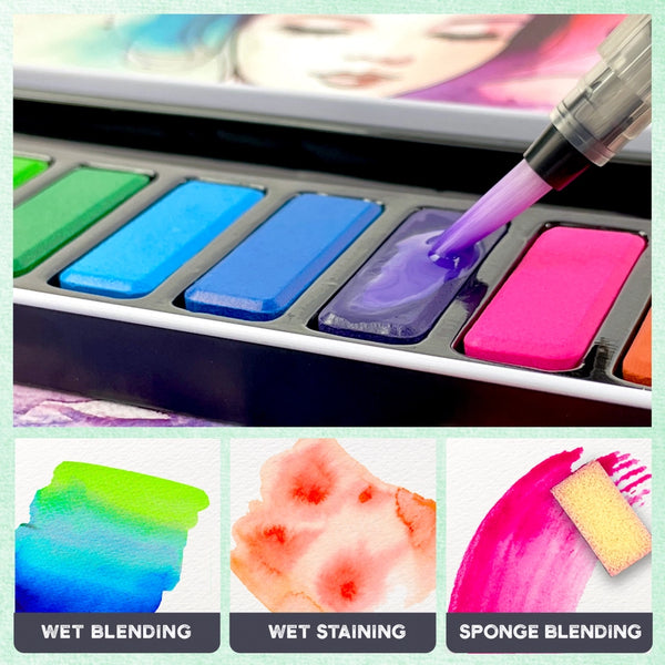 Watercolor Paints Travel Tin