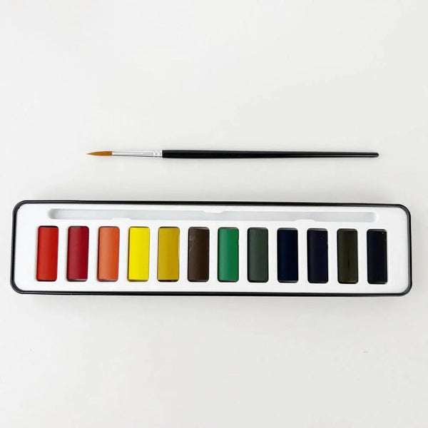 Watercolor Paint Set - 12 Colors
