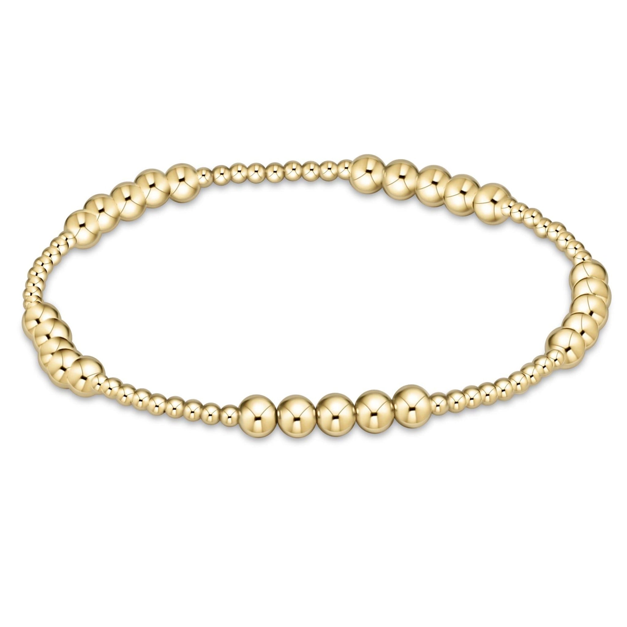 enewton Blissful Pattern 2mm Bead Bracelet - 4mm Gold