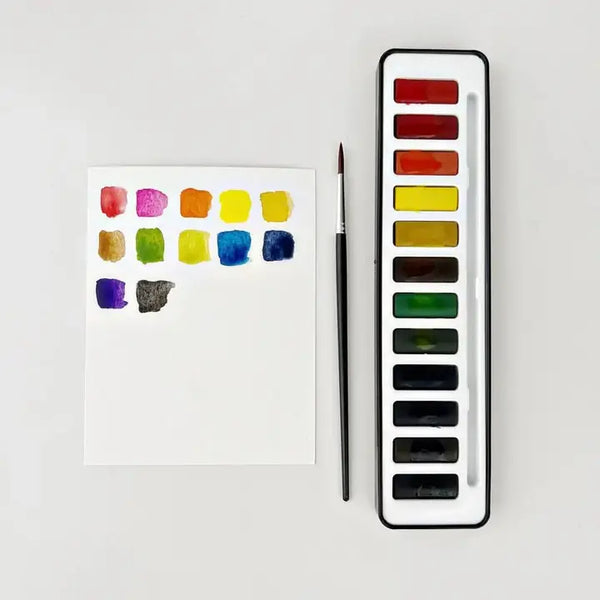 Watercolor Paint Set - 12 Colors