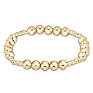 enewton Blissful Pattern 3mm Bead Bracelet - 6mm Gold