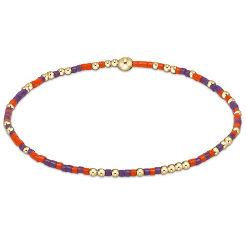 enewton Gameday Hope Bracelet Bright Orange Purple - Clemson
