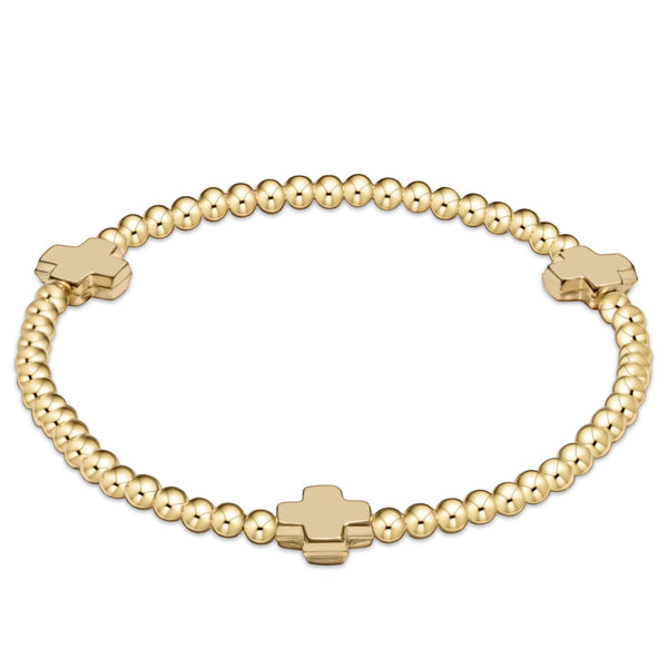 enewton Signature Cross Classic Gold Bracelet Stack