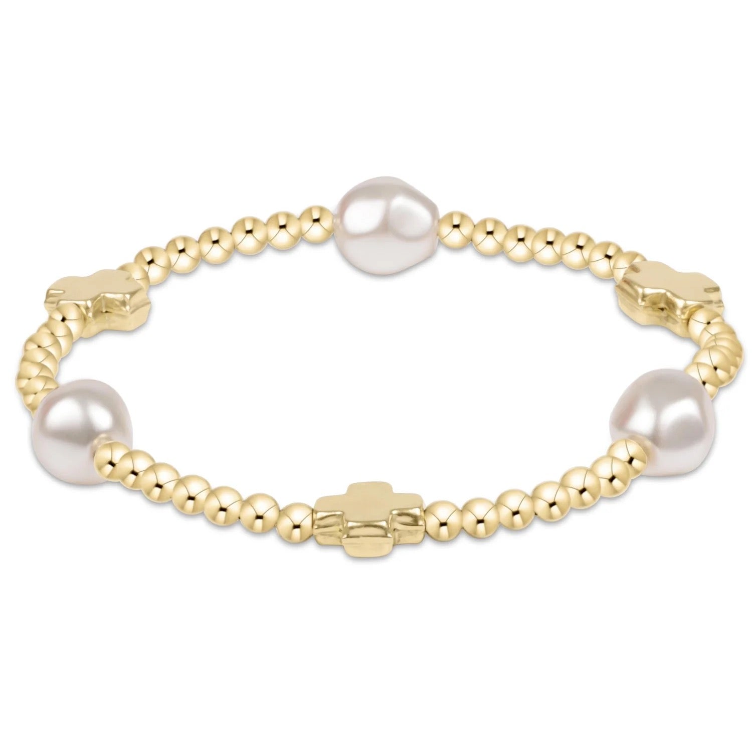 enewton Signature Cross Admire Pearl 3mm Bracelet