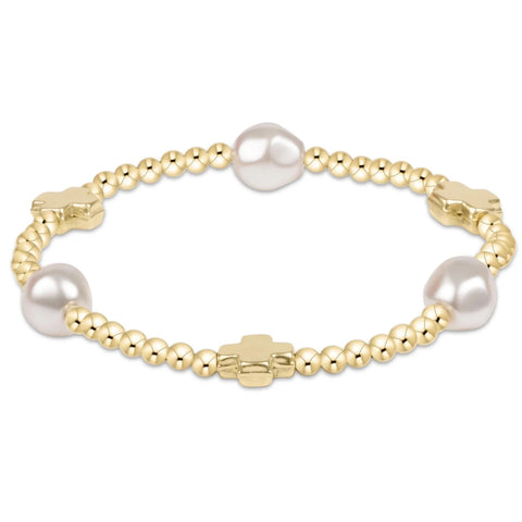 enewton Signature Cross Admire Pearl 3mm Bracelet
