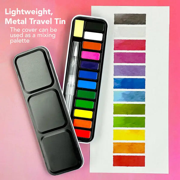 Watercolor Paints Travel Tin