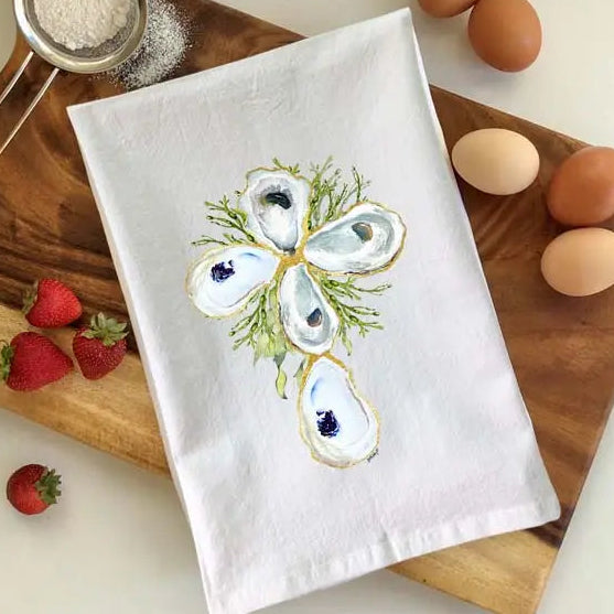 Oyster Cross Dish Towel