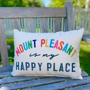 Mount Pleasant Happy Place Pillow