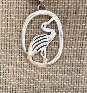 Heron Oval SS Pendant Necklace